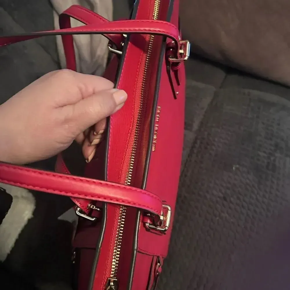 Michael Kors East West Voyager Tote in Red Flame NWTs
